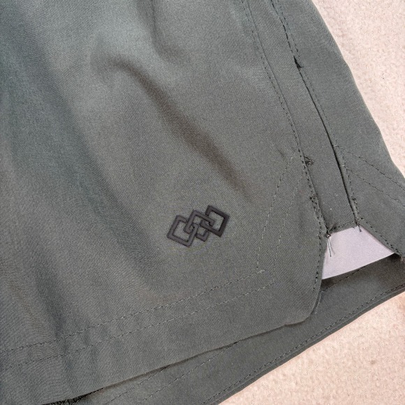 Leg3nd Athletic 5" Shorts Men L Green Unlined Drawstring Zip Pocket Gym Training - Picture 6 of 12